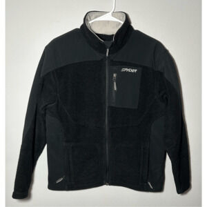 Spyder Women’s Full Zip Black Sherman Sherpa Fleece Jacket Sz L